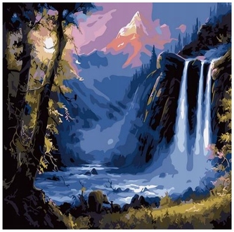 Malowanie po numerkach 40x50cm Wodospad w górach wieczorem, Norimpex