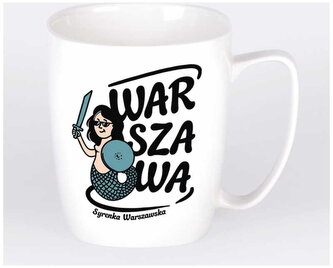 Kubek biały z uchem  Syrenka Warszawska, Nadwyraz