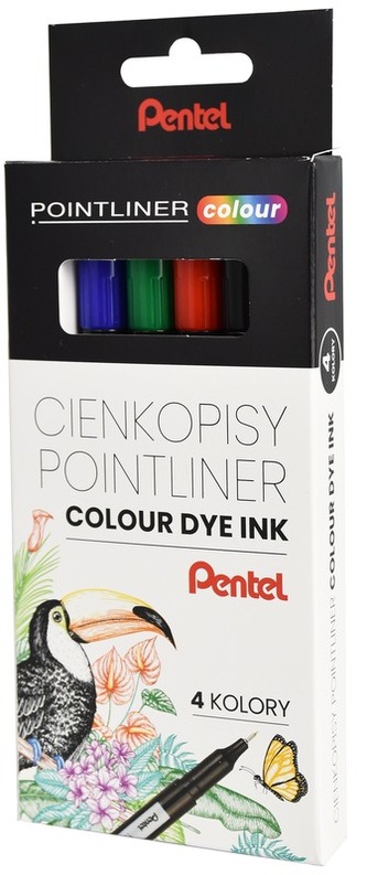 Cienkopis Pointliner Colour kpl. 4-kol., Pentel