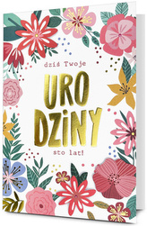 Karnet B6 pop-up Urodziny kwiaty HM-200-2971