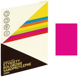 Etykiety samoprzylepne A4 różówe 1 szt. x 100 ark. 062, Grand