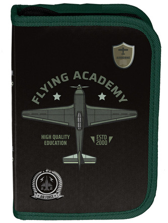 Piórnik 3-komorowy bez wyposażenia Plane PP25MP-P001BW, Paso