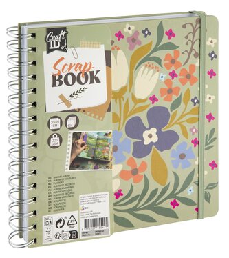 Scrapbook 20 x 20 cm, 220 gsm, 40 listů, květina