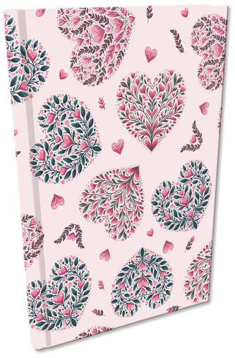 Notes A5 Soft Touch w kratkę Serca, Bee-Bee