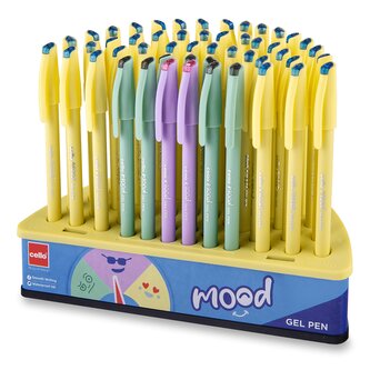 Gelové kuličkové pero Cello MOOD - stojánek, 50 ks