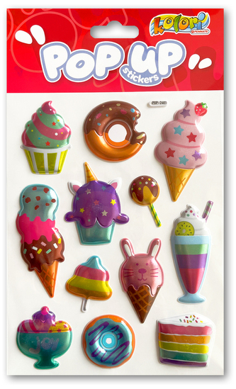 Naklejki metaliczne Ice-cream PUP-2601 Kolori, Penmate