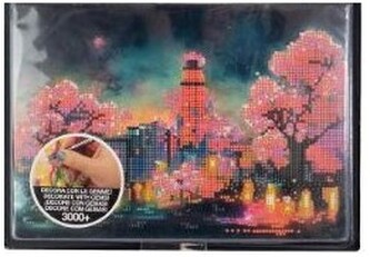 Mozaika diamentowa Noc w mieście fanta Diamantiny, Nice