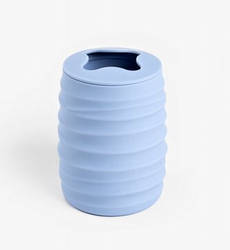 Koupelnový hrnek | TORUS | reliéfní modrý | 8,2 x 8,2 x 11 cm | 733727