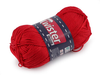 Bavlněná pletací příze Twister Ibiza 50 g - 1 ks - 7 (35) červená