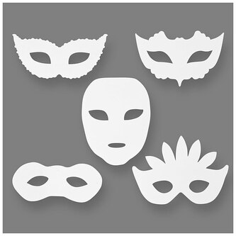 Maski papierowe do ozdobienia Maskarada, 16 szt., Creative