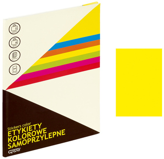 Etykiety samoprzylepne A4 żółte 1 szt. x 100 ark. 064, Grand