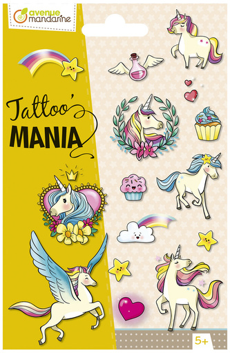 Tatuaże zmywalne Jednorożce, Avenue Mandarine