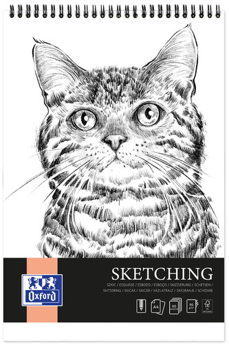 Blok szkicowy A4 80 k. 90g Artistic na spirali, Oxford