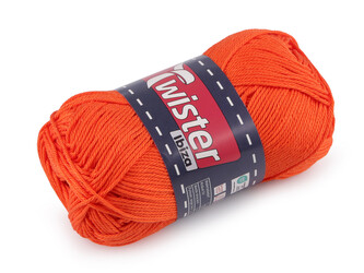 Bavlněná pletací příze Twister Ibiza 50 g - 1 ks - 4 (27) oranžová mrkvová