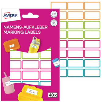 Etykieta na przybory szkolne 15x31mm op. 48szt., Avery