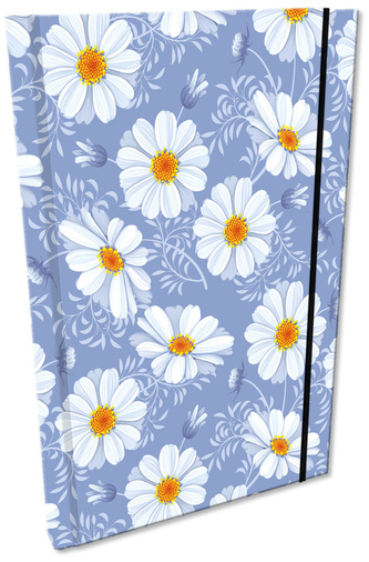 Notes A5 z gumką Soft Touch w kratkę Stokrotki Retro, Bee-Bee