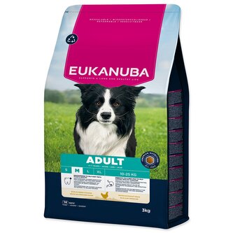 Krmivo EUKANUBA Adult Medium rich in fresh chicken 3 kg