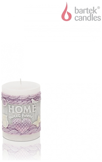 Świeca Home słupek 70/90 biały, Bartek Candles