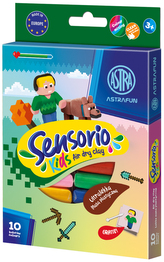 Masa plastyczna Pixel Sensorio Kids - 10 kolorów, Astra