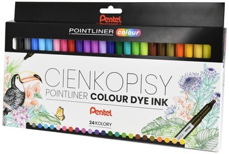 Cienkopis Pointliner Colour kpl. 24-kol., Pentel
