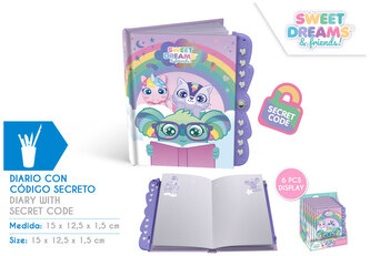 Pamiętnik na kod (12x4) Sweet Dreams, Kids