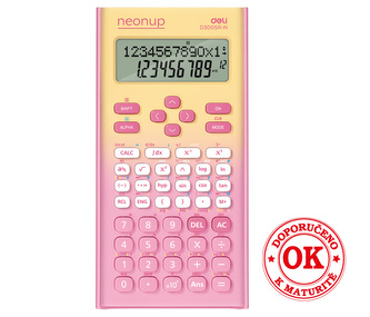 Kalkulačka vědecká DELI ED300SR-N růžová