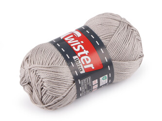 Bavlněná pletací příze Twister Ibiza 50 g - 1 ks - 13 (92) šedá světlá