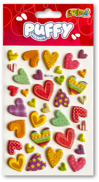 Naklejki Puffy Valentines SWP-306A Kolori, Penmate