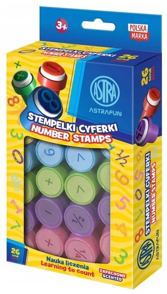 Stempelki zapachowe Nauka Liczenia Astrafun Cyferki op. 26szt., Astra