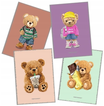 Zeszyt A4 60k kratka PP Teddies, Narcissus