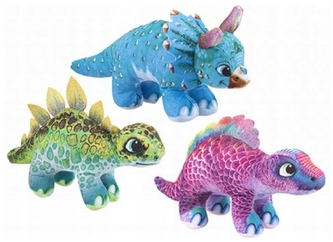 Pluszowy Dinozaur Plamisty kolorowy 23cm, Norimpex