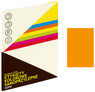 Etykiety samoprzylepne A4 pomarańczowe 1 szt. x 100 ark. 065, Grand