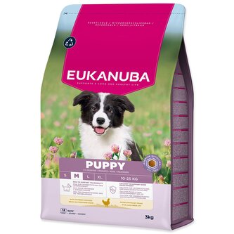 Krmivo EUKANUBA Puppy Medium rich in fresh chicken 3 kg
