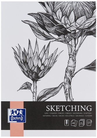 Szkicownik A6 50k. 130g Sketchbook biały klejony, Oxford
