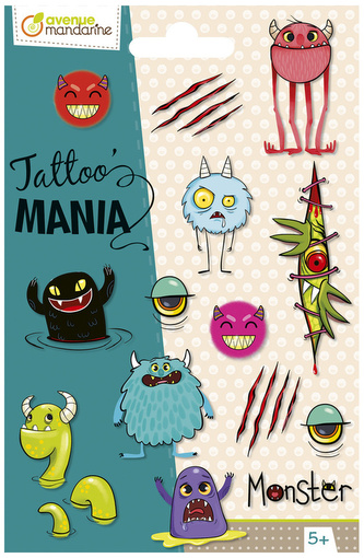 Tatuaże zmywalne Potwory, Avenue Mandarine