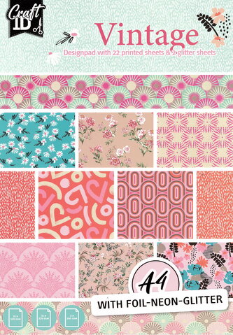 Design blok A4, 24 listů, vintage Design blok A4, 24 listů, vintage