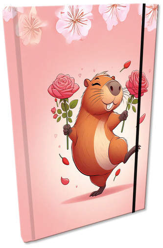 Notes A5 z gumką Soft Touch w kratkę Dancing Queen, Bee-Bee