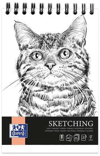 Blok rysunkowy A6 80 k. 90g Artistic spirala górna, Oxford