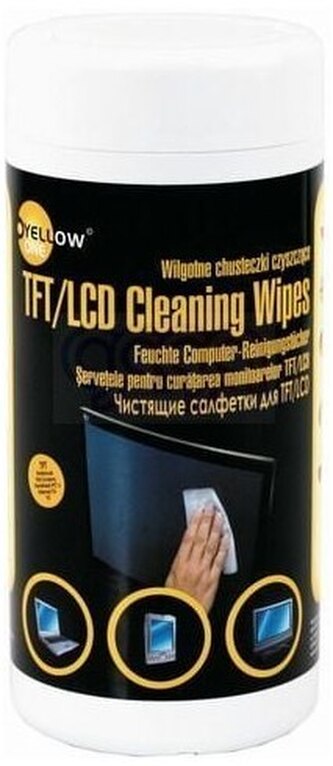 Chusteczki czyszczące do ekranów op 100szt., YellowOne