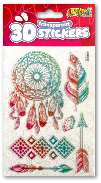 Naklejki 3D Transparent Dream Catcher PUS-8208 Kolori, Penmate