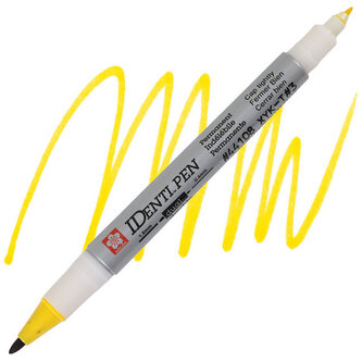 Marker dwustronny Identi-Pen F/EF żółty XYKT3, Sakura