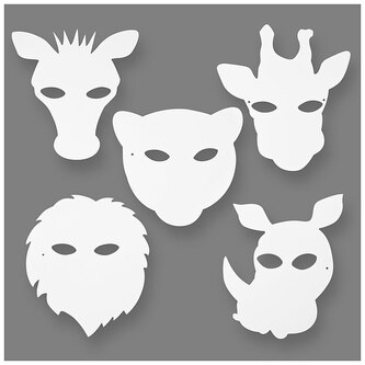 Maski papierowe do ozdobienia Zwierzęce Sawanna, 16 szt., Creative