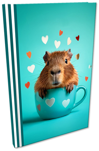 Notes A5 Soft Touch w kratkę Capybara, Bee-Bee