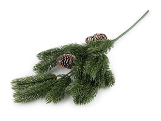 Umělý smrk s šiškami větší - 1 ks - 3 zelená jedle