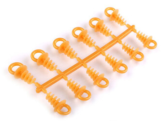 Očko na polystyrenové ozdoby 1,1x2,5 cm - 12 ks - 2 zlatá