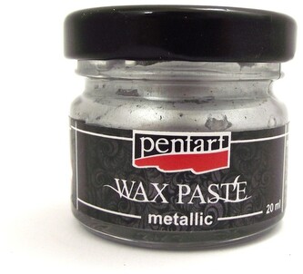 Pasta woskowa Wax Paste  metaliczna srebrna 20ml, Pentart