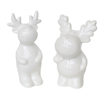 Sobi keramický bílí 11 a 13 cm, set 2 ks