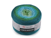 Pletací příze Flowers Moonlight 260 g - 1 ks - 9 (3256) modrozelená tm