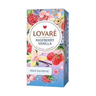 Lovaré Raspberry Vanilla 48g (24 sáčků, černý čaj)