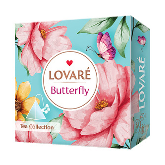 LOVARÉ Butterfly Tea Collection 90g (45 pyramid, kolekce čajů)